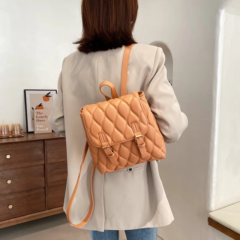 Fashion Candy Color Small Backpack Luxury Mini Women Designer Leather Teen Girls Backpacks Travel Cute Purses Mochila | Багаж и сумки