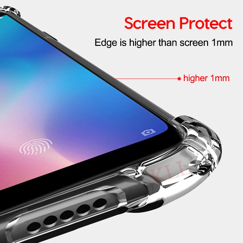 Shockproof Airbag Clear TPU Soft Case for Xiaomi Mi 9 SE 8 Lite Silicone Transparent Redmi 7 7A Note 6 Pro 5 Cover |