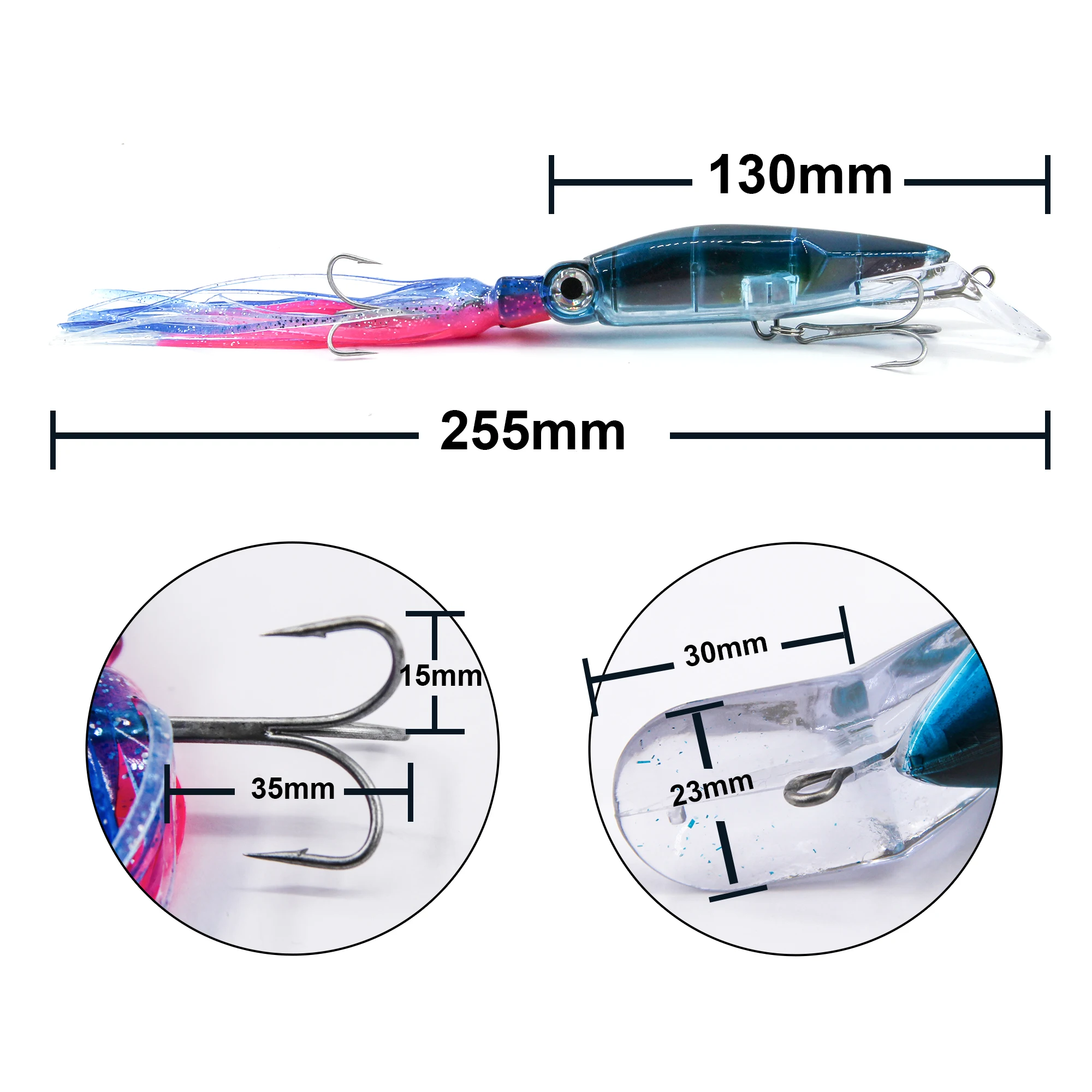 25 см похожая на настоящую рыболовная приманка осьминога кальмара приманки 6