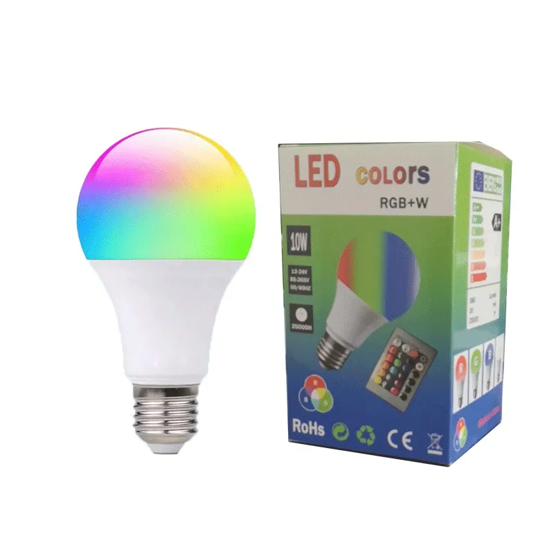 Светодиодная RGB лампа 3 Вт 5 10 15 E27 220 В|Светодиодные лампы и трубки| |