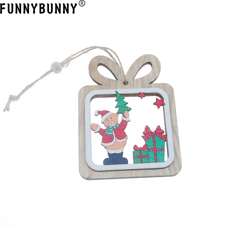 FUNNYBUNNY рождественские украшения подвески Деревянные Колокольчики Санты