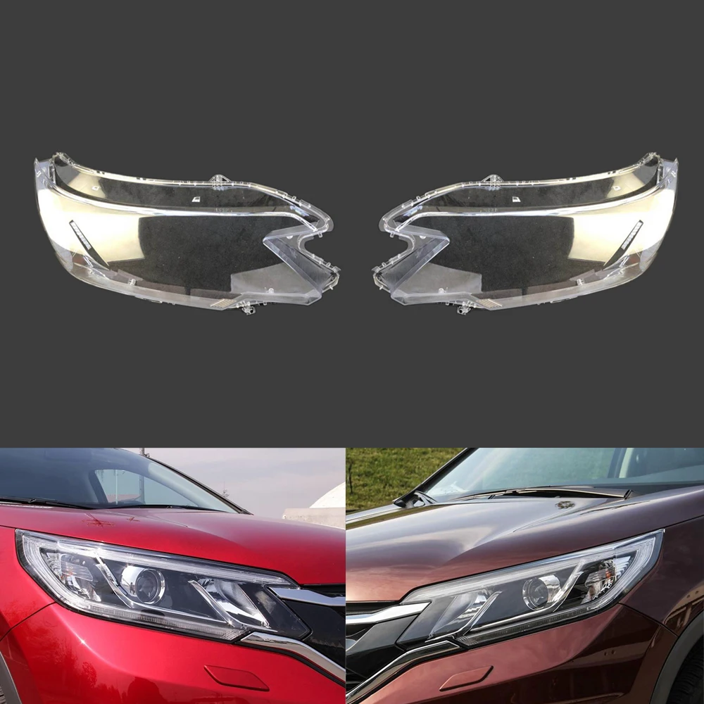 Left and Right Side Для Honda CRV фары объектив фары автомобиля крышка Замена прозрачные линзы Авто оболочка Крышка - Цвет: Left and Right Side