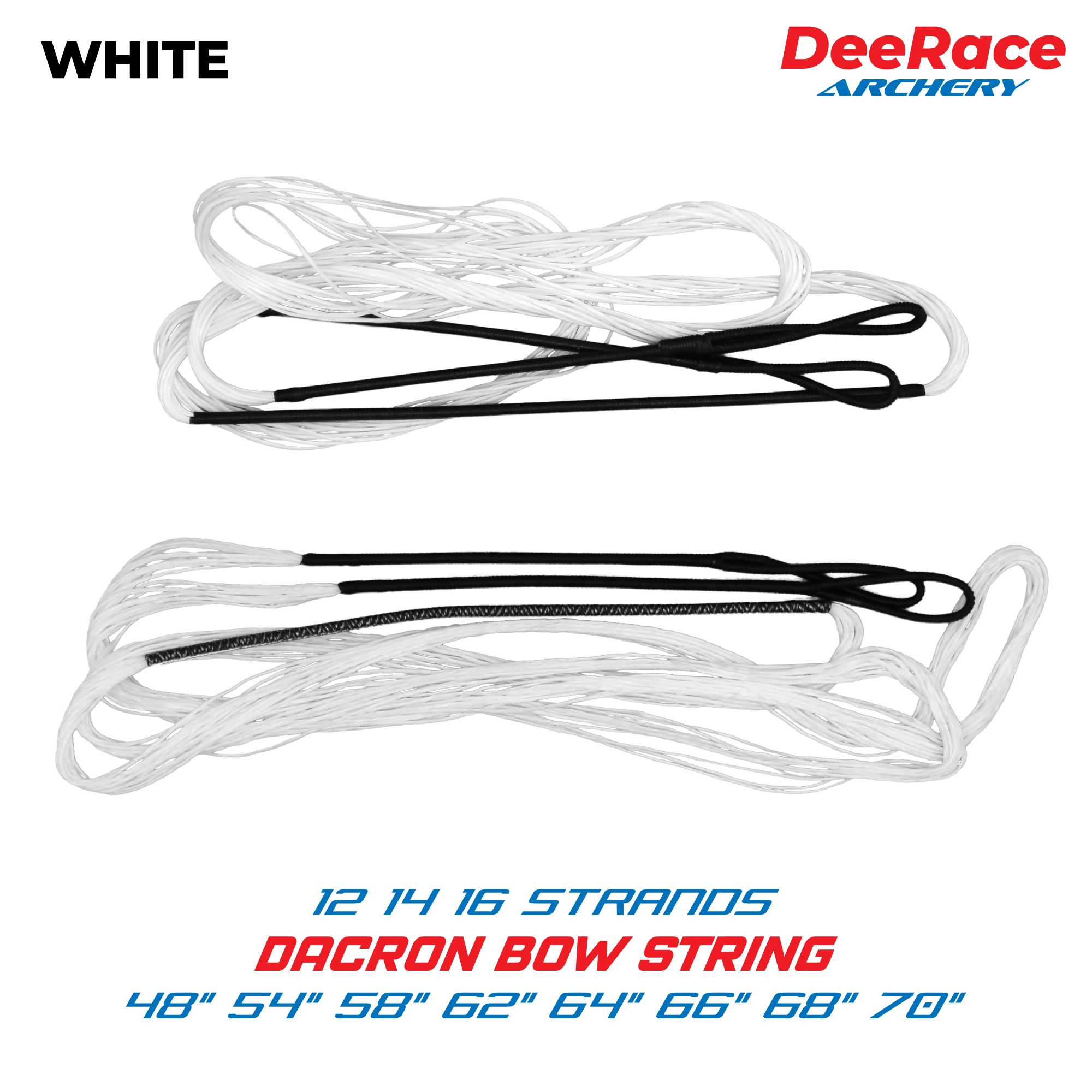 Лук для стрельбы из лука белая нить материал Дакрон 48 &quot54&quot 58 &quot60&quot 62 &quot64&quot 66