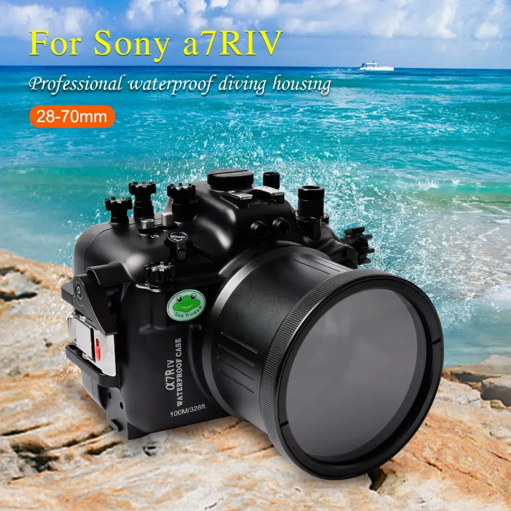 

Pre-orders100m IPX8 Aluminum Alloy Camera Waterproof Housing For Sony A7RIV Underwater Drifting Surfing Swimming Diving Case