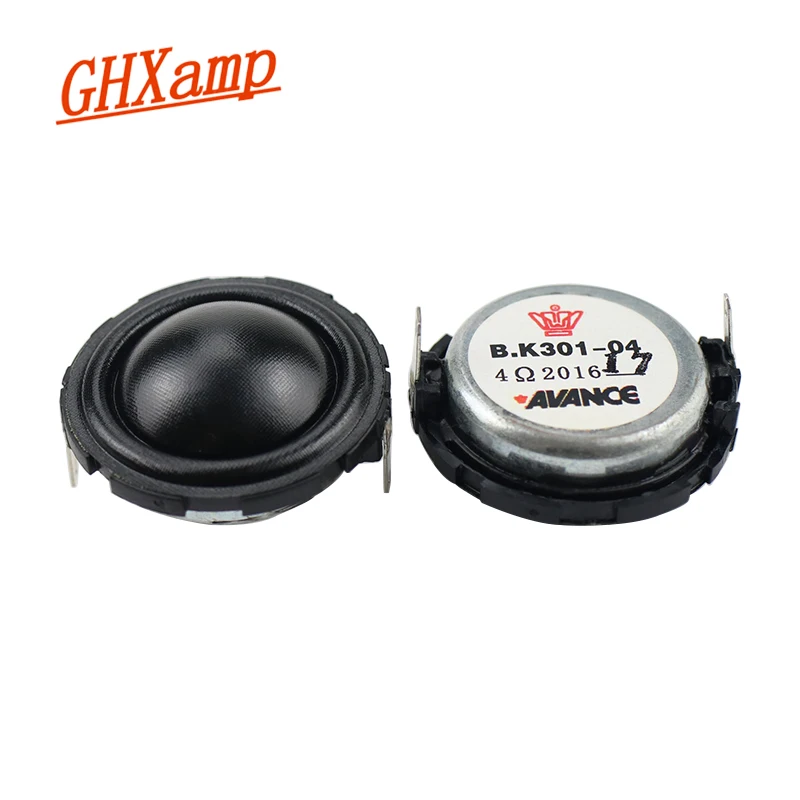 

GHXAMP 1.5 inch 40MM Treble Speaker Tweeter Units Silk film fever speaker unit 4OHM 20W Tweeter with 74mm Panel 2PCS
