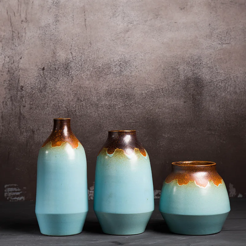 Домашняя декоративная фарфоровая ваза для цветов китайская керамическая