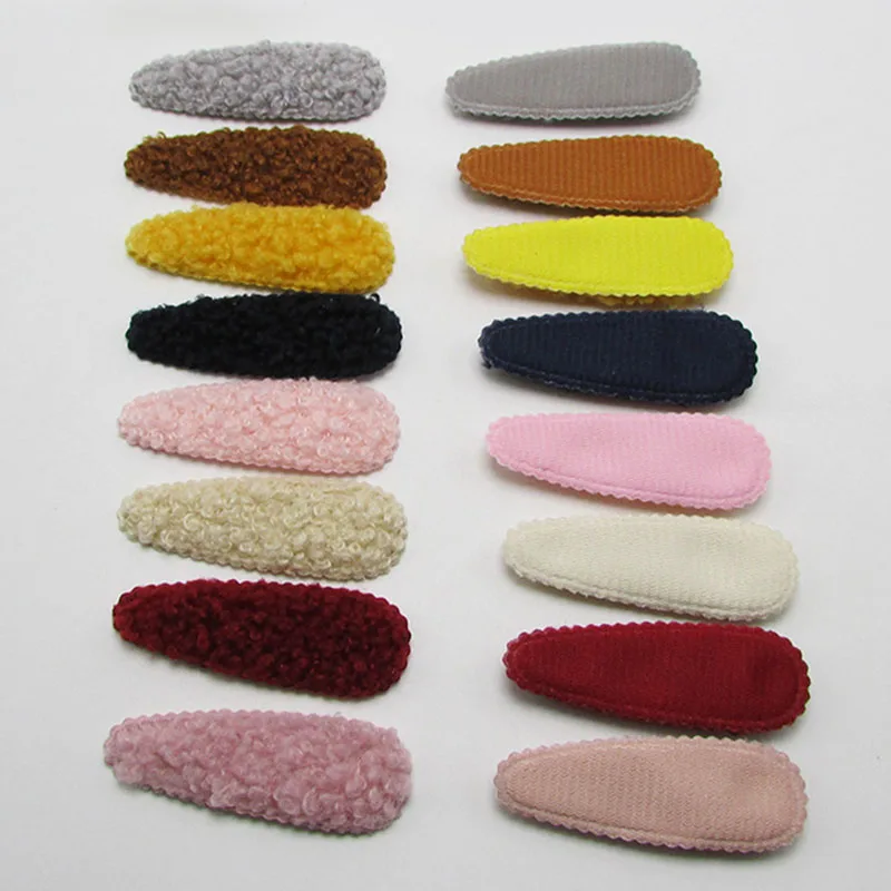 10 шт./лот 5 6*2 см плюшевая бархатная заколка для волос с кроликом мягкая аппликация