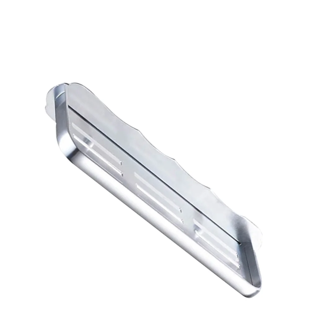 

Punch Free Storage Stand Single Layer Soap Shampoo Cosmetic Shelf Holder Organizer for Home Bathroom - Silver (30cm)