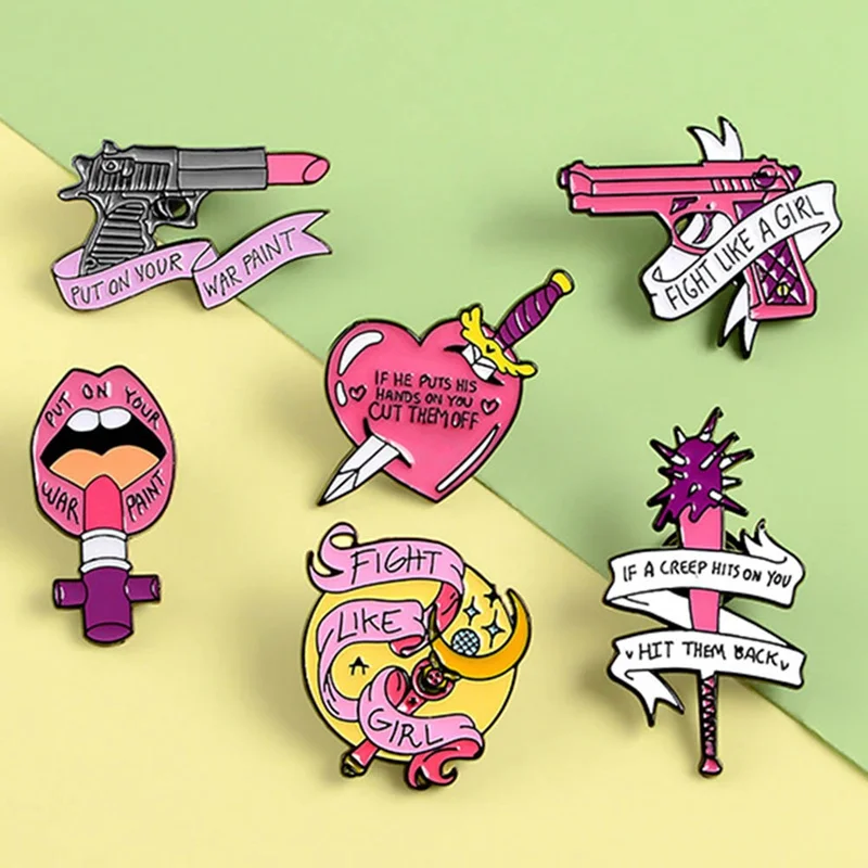 Эмалированные булавки на заказ броши в виде румяны пушки волшебной палочки