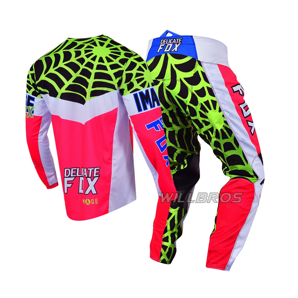 

Hot Sale 2021 Delicate Fox Heritage Venin 180 Jersey Pants Spiderwebs Motorcycle Racing Suit Mountain Bicycle Offroad Gear Set