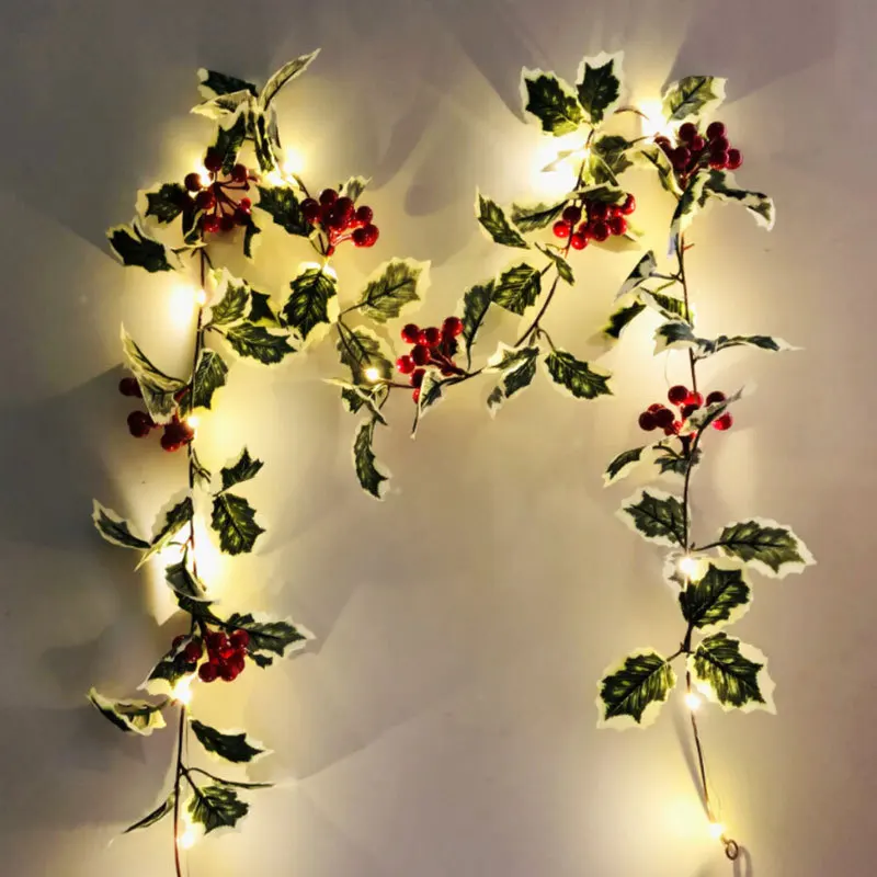2 м 20 шт. светодиодный светильник Красный Фруктовый декоративный ротанг