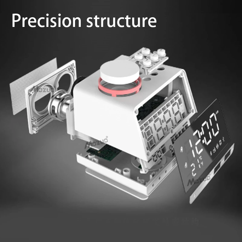 Радиобудильник с Bluetooth 4 2 термометром и USB портами|Будильники| |