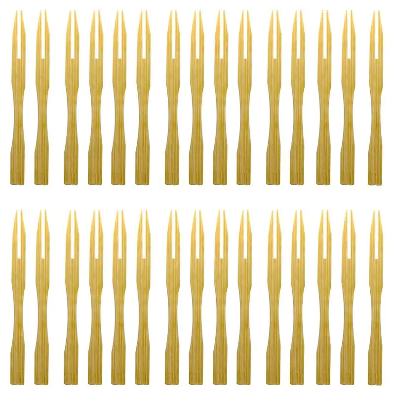 100 шт. фруктовые бамбуковые вилки еда десерты выбор зуба шпагат коктейль сэндвич