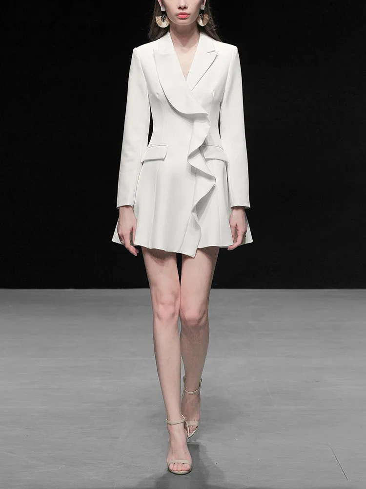 Женский подиумный костюм роскошный высококачественный блейзер с длинным
