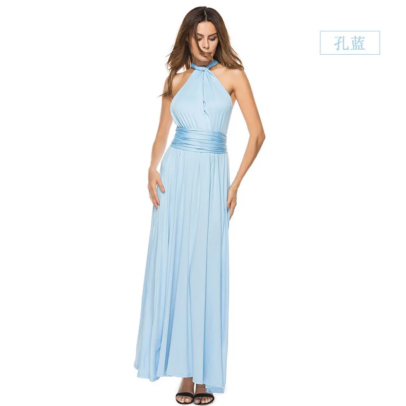 Sexy Long Dress Bridesmaid Formal Multi Way Wrap Convertible Infinity Maxi Navy Blue Hollow Out Party Bandage Vestidos | Женская одежда