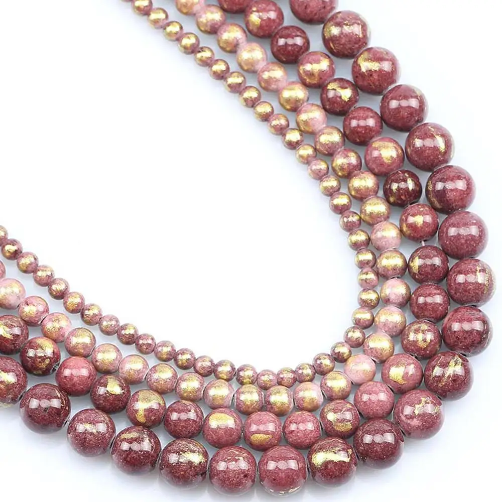 

Темно-красные бусины из лазурита, гладкие Круглые бусины для изготовления ювелирных изделий, 4/6/8/10 мм, 15 дюймов, Diy браслет