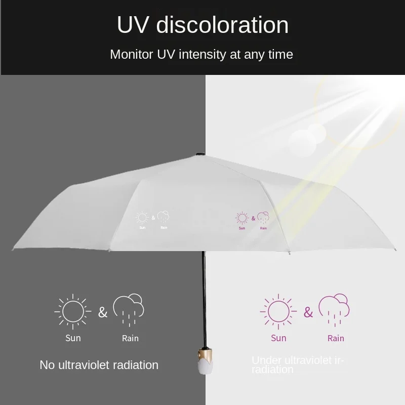 High Quality Automatic Umbrella Rain Women Three-folding Windproof Pure Color Female Waterproof Parasol | Дом и сад