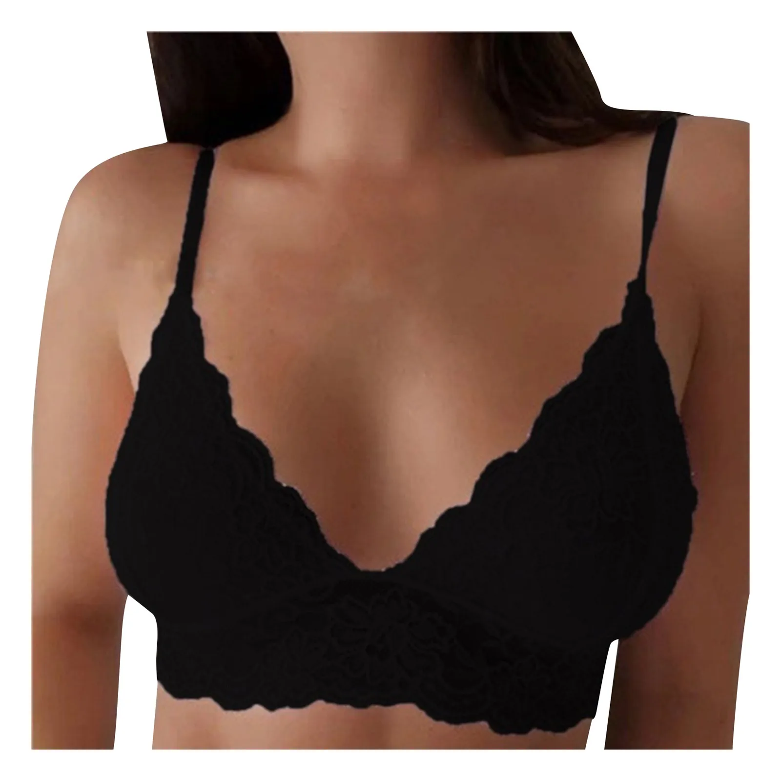 

Fashion Women Strapless Invisible Bralette Sticky Bras Vest Ladies Sling Wrapped Chest With Bra Lace Stitching Vest Underwear