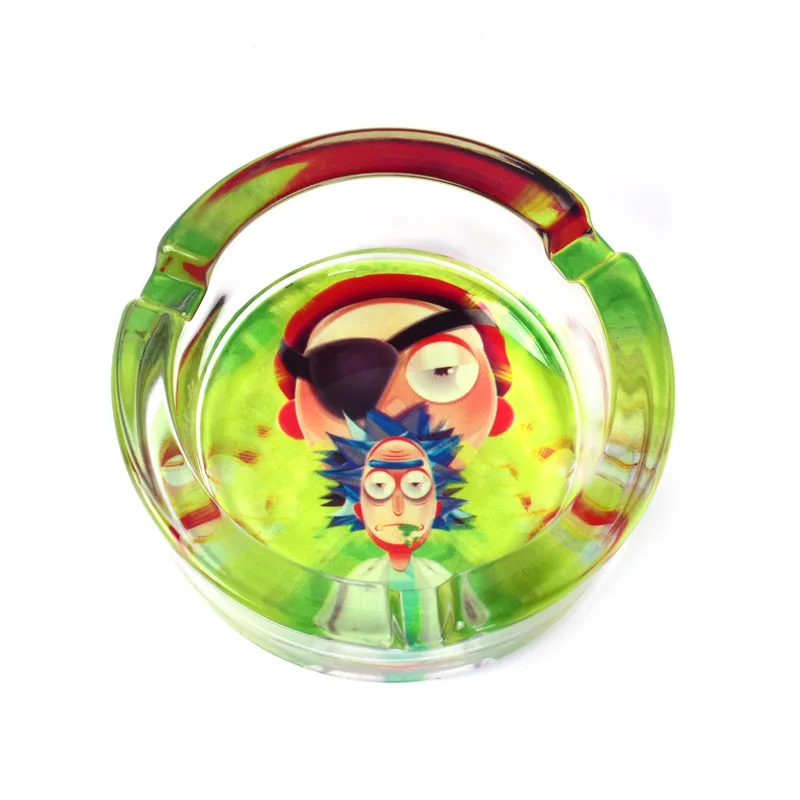 

Glass Ashtray Cartoon Tray for Cigarette Ashtray Smoke Convenient For Bar Home Decoration