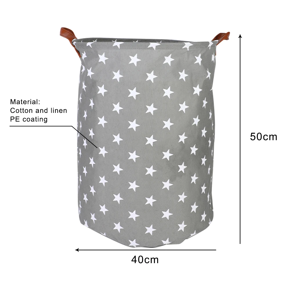 

Clothing Laundry Basket Bag Folding Laundry Baske Clothes Storage Bag Children Toy Storage Bucket Large Capacity 40X50cm