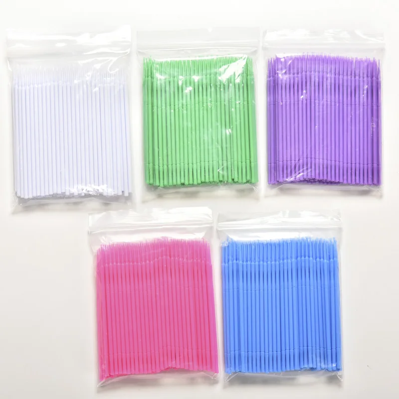 

100 Pcs/Pack Lint Disposable Makeup Brushes Eyelash Extension Individual Lash Removing Tools Swab Micro Brush Beauty Tools