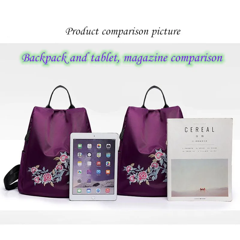 Модный этнический женский рюкзак с вышивкой LISM Большая вместительная сумка