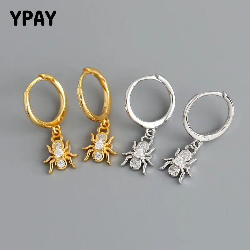 

Серьги-кольца женские из серебра 100% пробы, в виде паука, YME677
