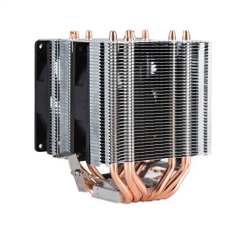 Тихий кулер для ЦП с 6 тепловыми трубками вентилятор двойной башней воздушного