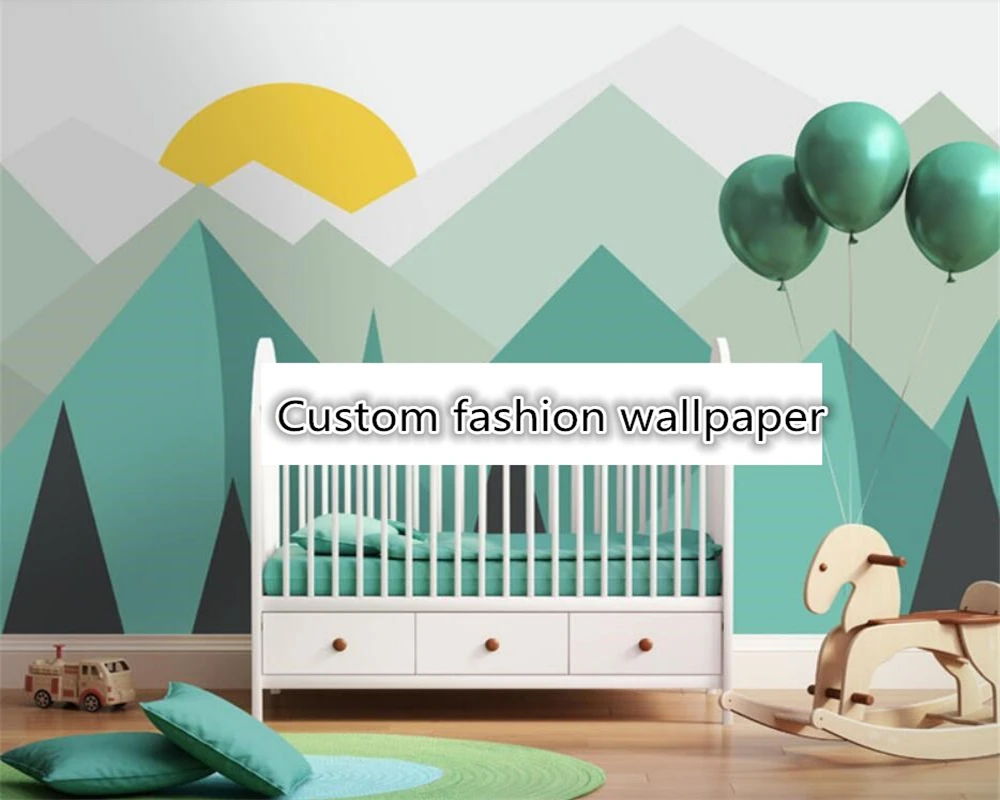 Пользовательские скандинавские минималистичные плоские пейзажные иллюстрации