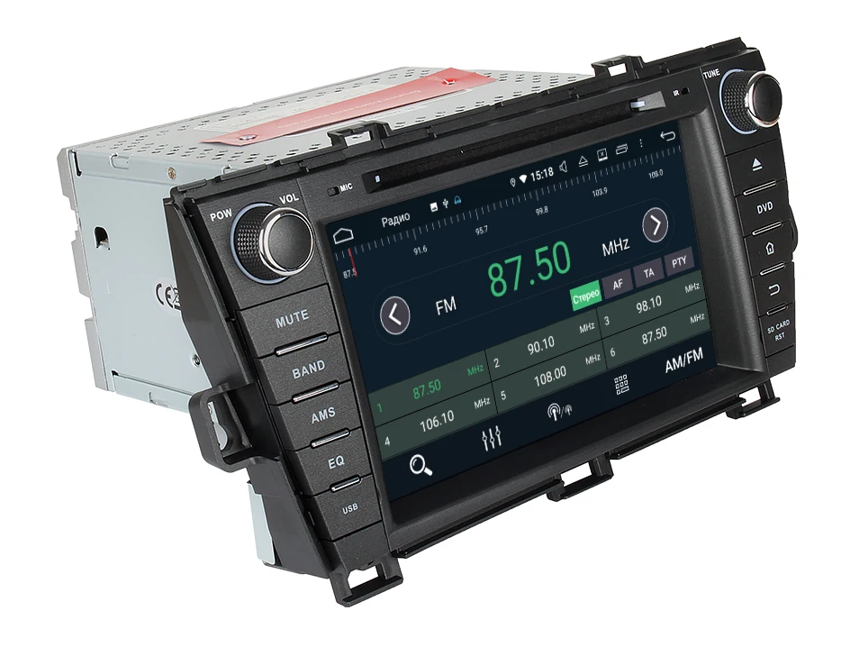 Штатная магнитола для Toyota Prius, MARUBOX KD8004, Штатное головное устройство для Тойота Prius 2009-, Android 9.0,Восьмиядерный процессор,встроенный DSP,IPS экран,Оперативная 4GB, Встроенная 64GB