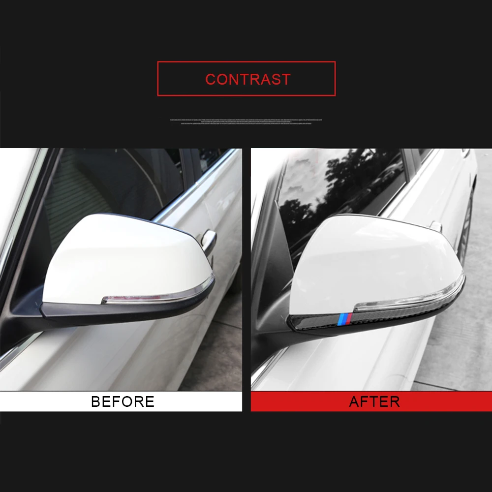 2 шт. наклейки из углеродного волокна для зеркала заднего вида BMW|Зеркала и крышки|