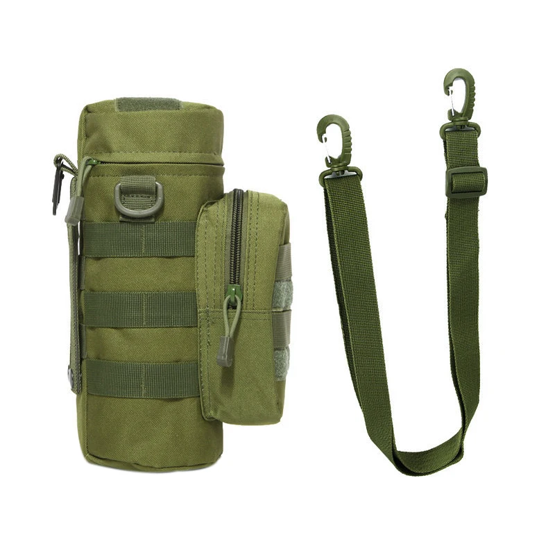 ArmyGreen Сумка для бутылок с водой держатель сумка на молнии чайник на наплечном ремне универсальные сумка для мусора для хранения журнала бутылка для сумки чехол для Охота Отдых на природе Пеший Туризм - Цвет: ArmyGreen