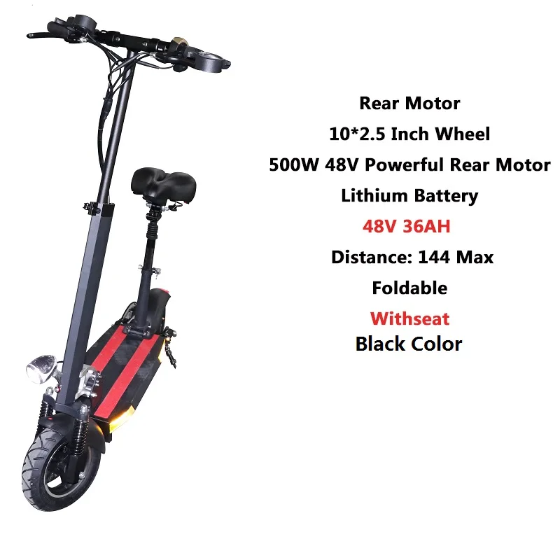 500W 48V36AH B 144 км Электрический скутер для взрослых 500 Вт E скутер батарея электрический скейтборд E-ножной скутер электрический Лонгборд Escooter - Цвет: 500W 48V36AH B