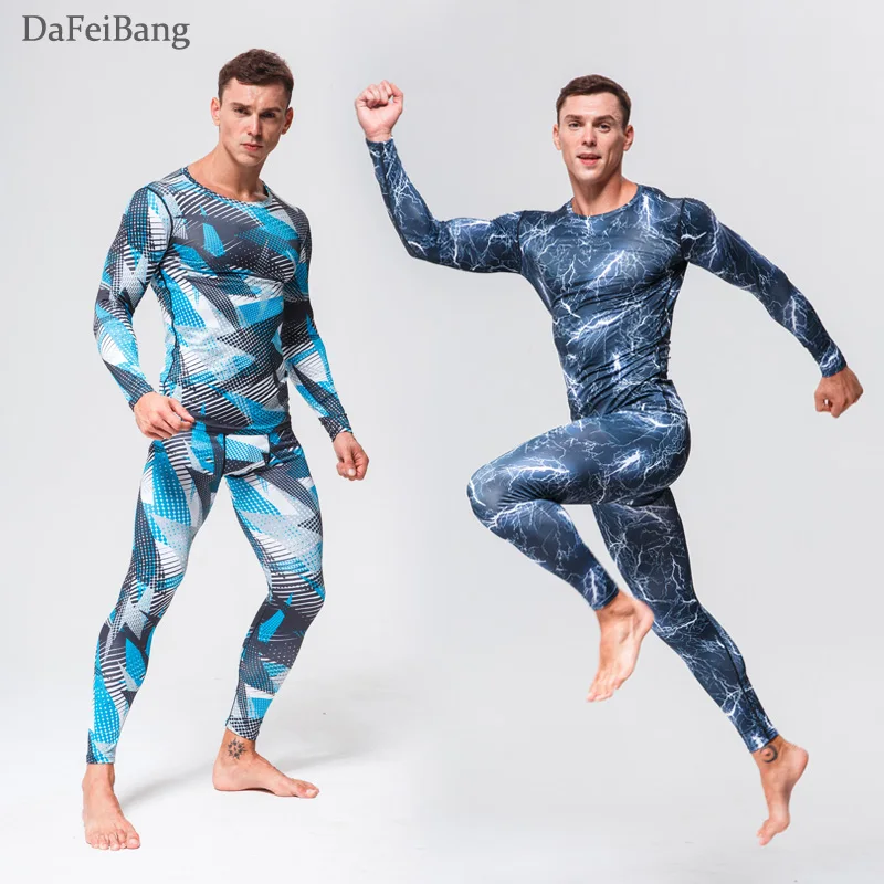 

Men Underwear Sets Compression Sweat Quick Drying Thermo Underwear Men Clothing S-4XL Top Quality New Thermal Underwear