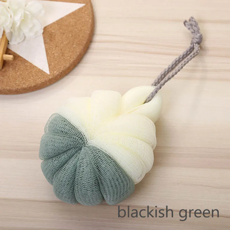 blackish green 1 шт. PE портативные душевые шарики массажные чистящие принадлежности для ванной Мячи банное полотенце скруббер инструменты для отшелушивания тела - Цвет: blackish green