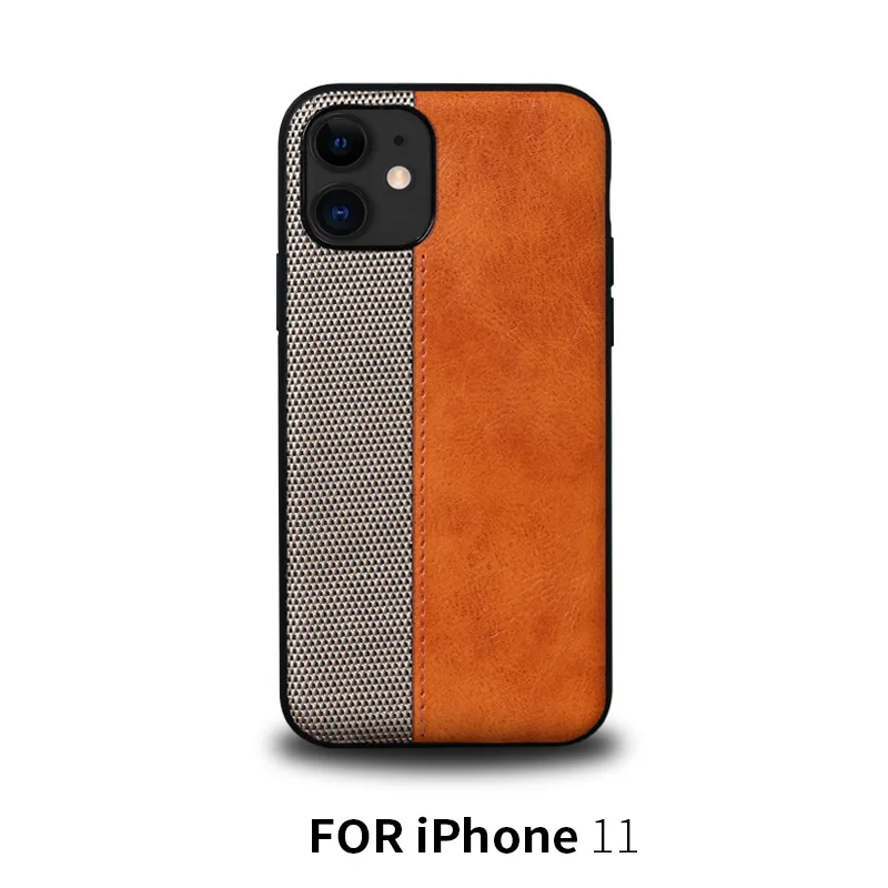 4 FOR IPHONE 11 Кожаный чехол с вязаными качествами для Iphone 11 PRO MAX, деловой чехол для телефона - Цвет: 4 FOR IPHONE 11