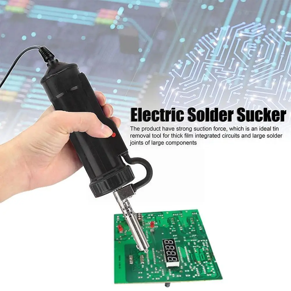 

Electric Vacuum Solder Sucker Desoldering Suction Pump 110v Iron 3 Repair Nozzle Plug Tool With Suction Eu/ Gun 30w Tin S S1q6