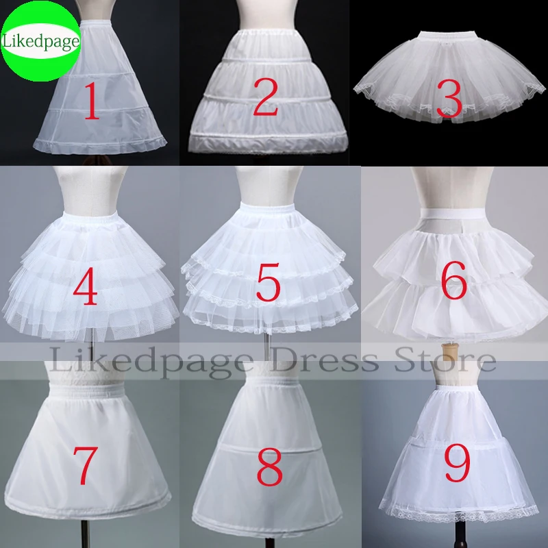 플라워 걸 페티코트 언더스커트 코스프레 파티 쇼트 드레스, Jupon enplant Fille Lolita Ballet Tutu Skirt Enaguas Sottogonna Mini