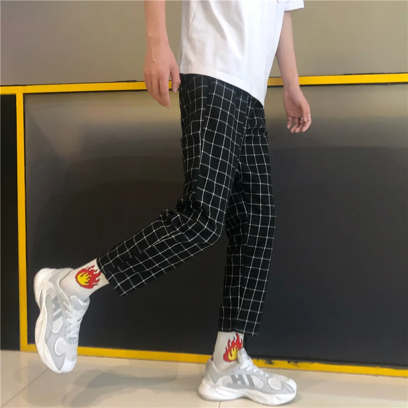 Heydress винтажные лоскутные брюки Харадзюку женские мужские брюки эластичные брюки с высокой талией корейские повседневные Прямые брюки