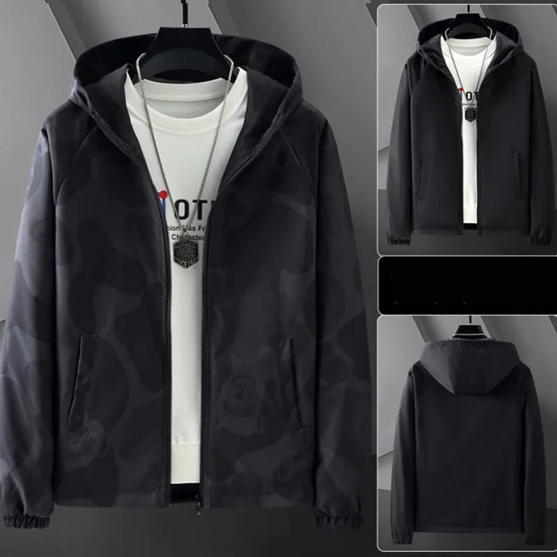 

Lusumily Spring Jacket Women Fashion Windbreaker Oversize Coat Two Sides Wear Jacket Female Sportwear Hooded Black Outwear Tops
