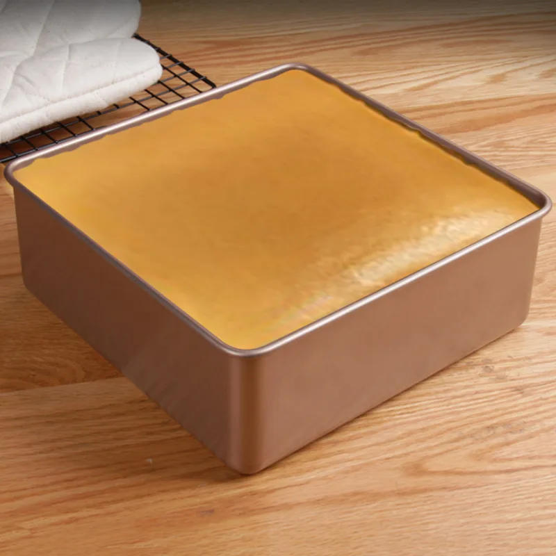 

Golden Ancient Morning Cake Mold Thickened Square Carbon Steel Ovenware Multi-Purpose Deep Bread Plate Home Baking Tools