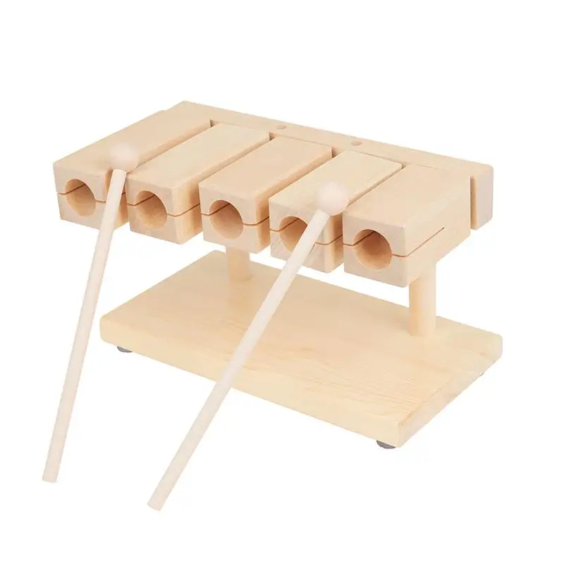 

1 Set Kids Music Toy Wooden Percussion Instrument Toy For Children Wood Color