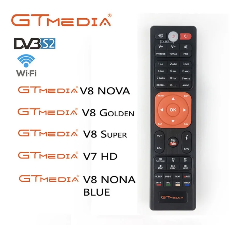 Пульт дистанционного управления GTMedia v7s/v8 nova для спутникового приемника V7 V7S Max plus