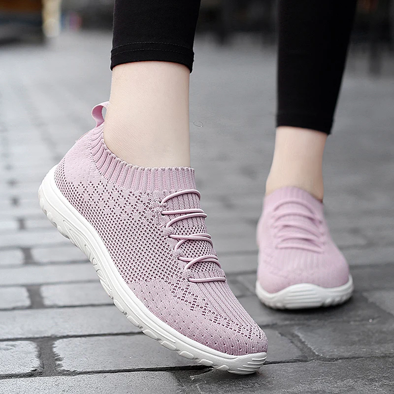 2021 Women Tennis Shoes Comfy Breathable Sneakers for Female Outdoor Soft Sole Non-Slip Walking Gym Chaussure Femme Big Size 43