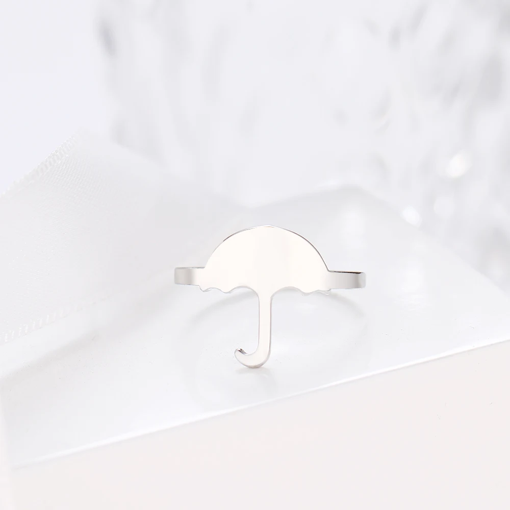 Женское кольцо с зонтиком CACANA из нержавеющей стали для подарка на день рождения