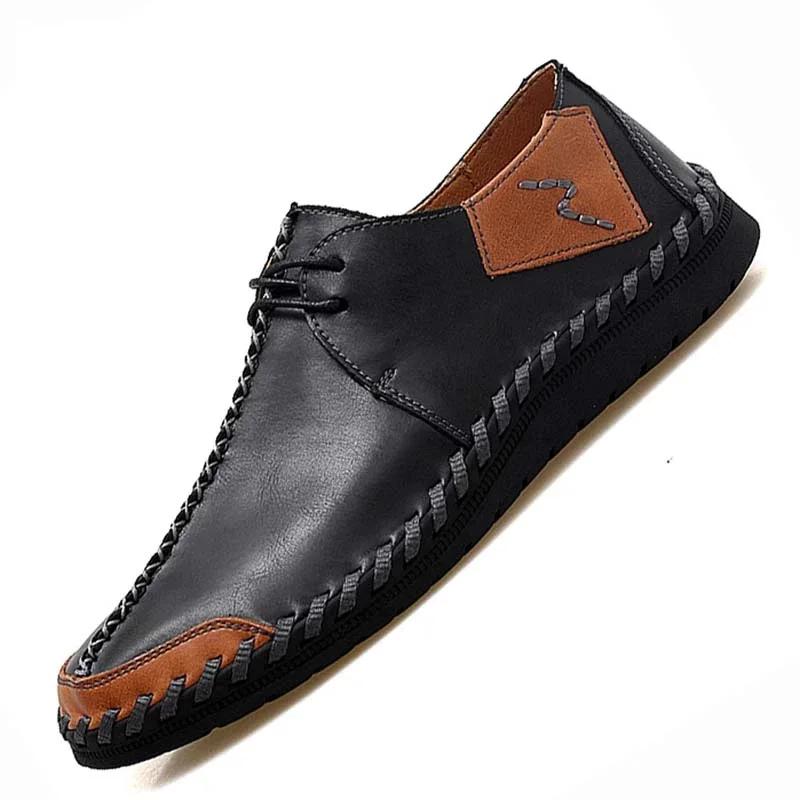 

2021Spring Autumn Men Casual Shoes Genuine Leather made Business Loafers Comfy Male Driving Sneaker Zapatillas Hombre