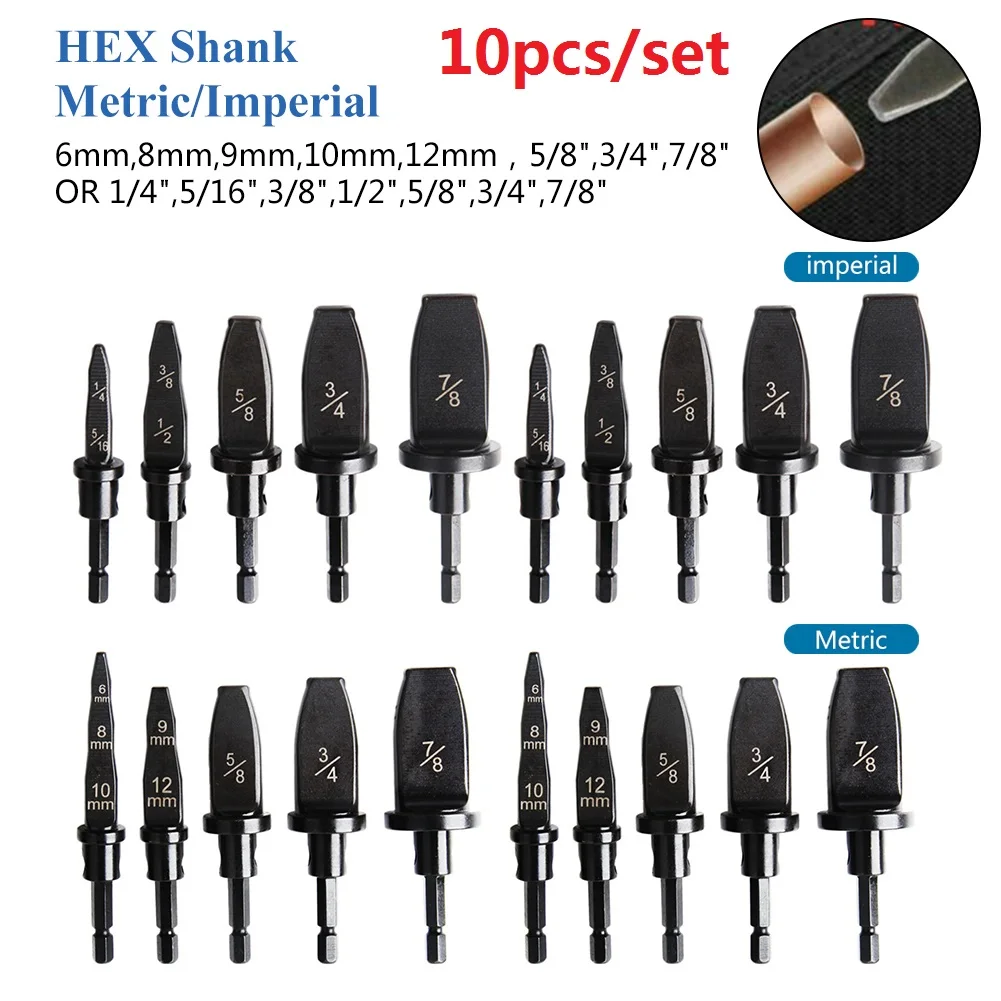 

10pcs Swaging Tool Tube Expander Pipe Slot expanding For Screwdriver Drill Bit