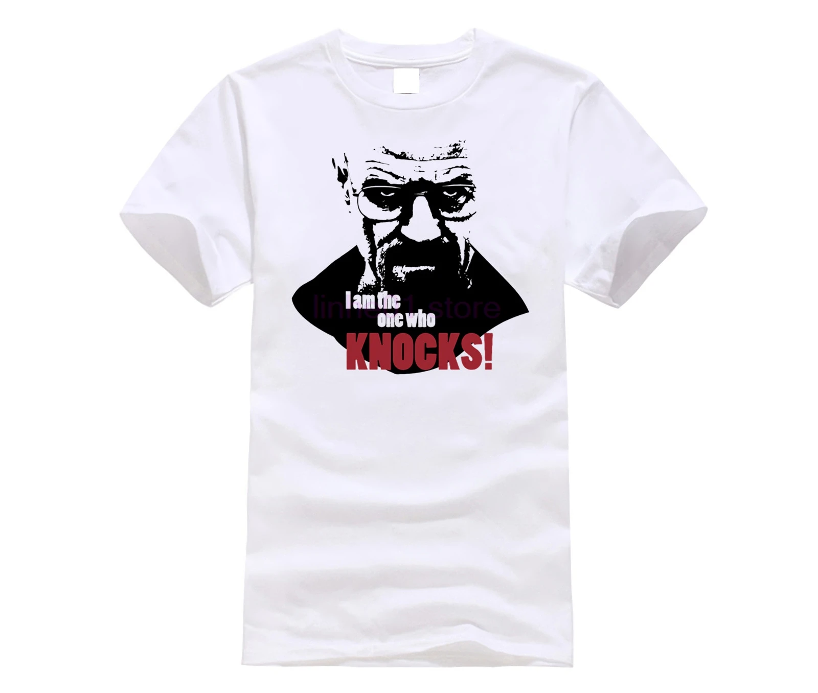 Мужская футболка с надписью I Am The One Who Knocks Heisenberg Повседневная короткими рукавами