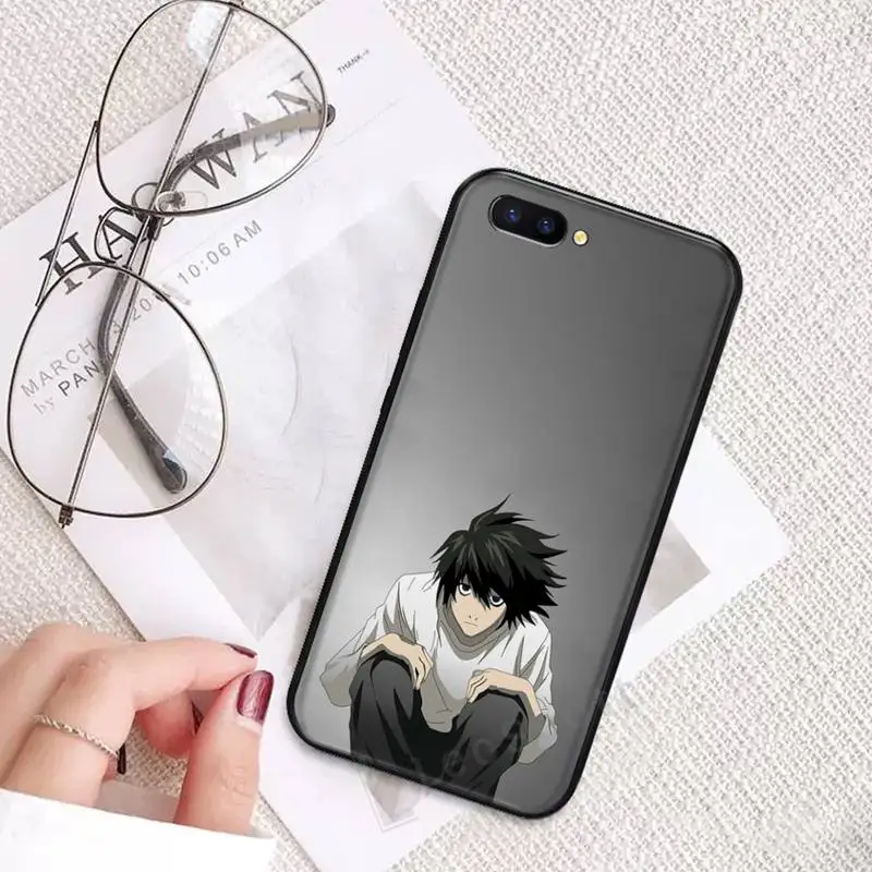 

Death Note anime manga LLawliet Phone Case For OPPO R9 R11 R15 R17 RENO Realme S PLUS Normal 2z 3 5 C2 pro cover funda coque