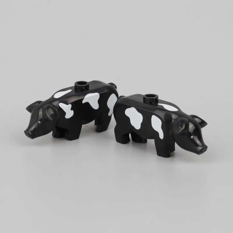 MOC ферма милые строительные блоки животных город DIY Мини свиньи фигурки